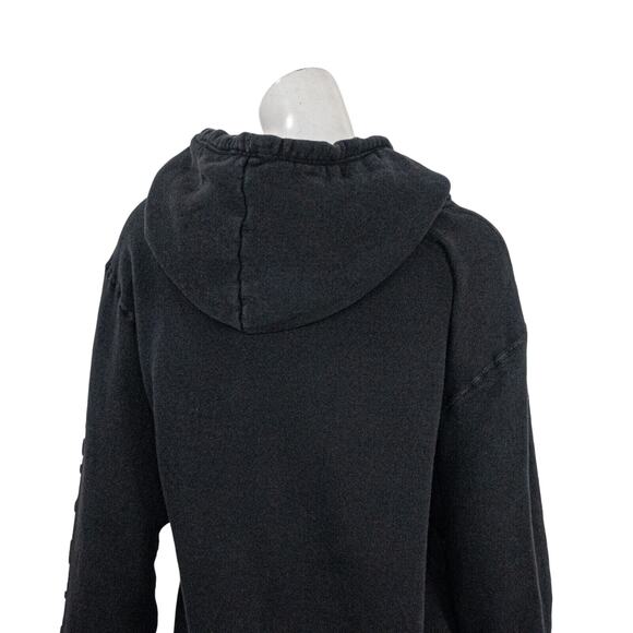 SPRWMN FUTURE FEMME Women's Terry Hoodie Sweatshirt in Black - Picture 10 of 10